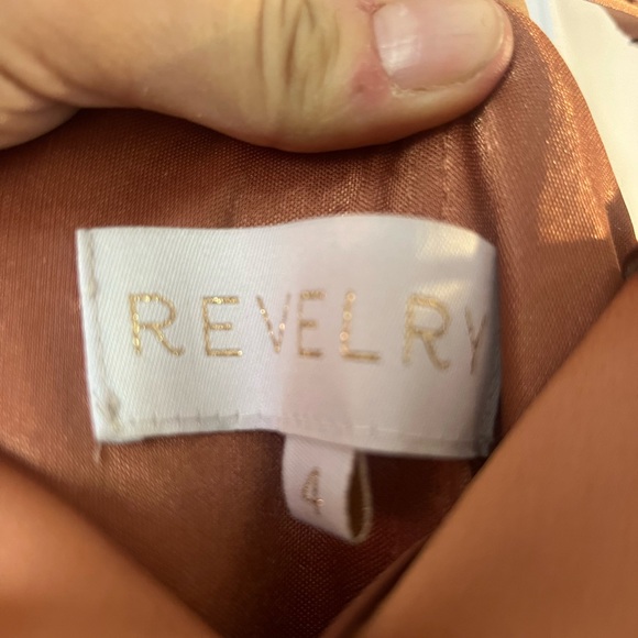 Revelry Copper Satin Maxi Dress - Picture 3 of 5